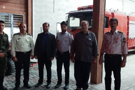 دیدار بخشدار و فرمانده نیروی انتظامی با آتش نشان گوگان