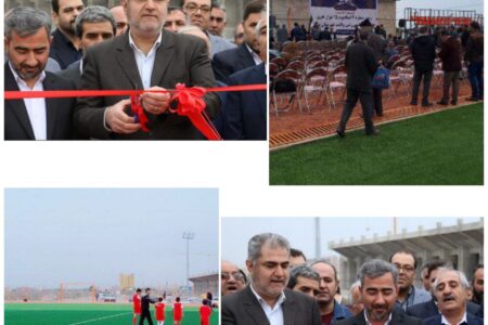 زمین شماره ۲ ورزشگاه بناب با ۲۰ میلیاردتومان سرمایه‌گذاری افتتاح شد