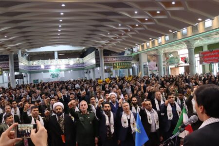 اجتماع حماسی اقتدار بسیجیان شهرستان آذرشهر