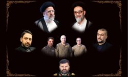 پیکر مطهر شهدای خدمت در معراج شهدای تبریز