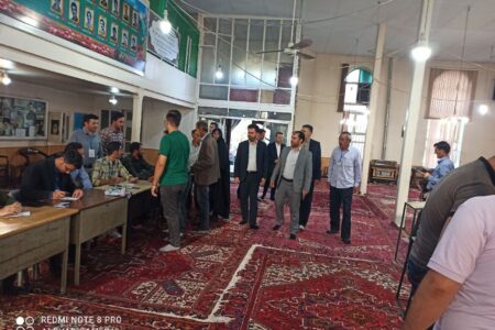 بازدید بازرس ویژه استاندار از شعب اخذ رأی بخش گوگان