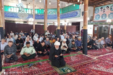 برگزاری مراسم ختم قرآن جهت پیروزی مردم فلسطین ‌و هدیه به شهدا در گوگان