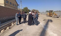 بازدید میدانی مسئولان از روند اجرای پروژه های عمرانی شهرداری گوگان