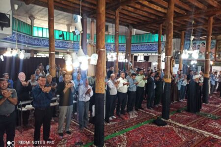 حمایت نمازگزاران منطقه گوگان از مردم فلسطین