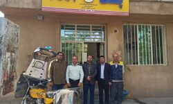 دیدار بخشدار و فرمانده انتظامی گوگان با روسای اداره پست شهرستان آذرشهر و گوگان
