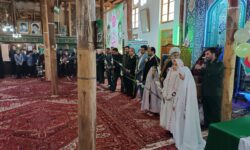 گلباران تمثال امام خمینی (ره) در گوگان