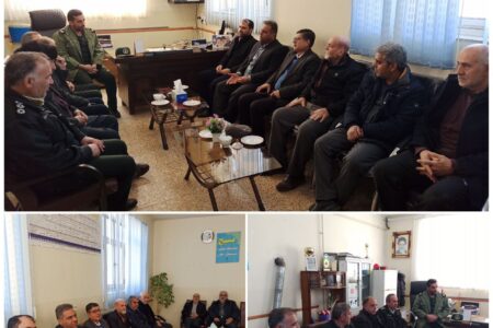 دیدار صمیمانه با فرمانده حوزه مقاومت بسیج نصر گوگان به مناسبت روز پاسدار