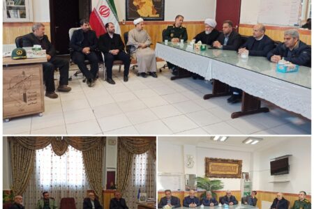 دیدار مسئولان منطقه گوگان با فرمانده سپاه ناحیه شهرستان آذرشهر در روز پاسدار