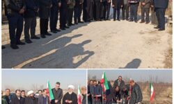 افتتاح پروژه احداث و بهسازی کانال آبیاری بالوجا در قسمت مزارع تیمورلو