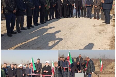 افتتاح پروژه احداث و بهسازی کانال آبیاری بالوجا در قسمت مزارع تیمورلو