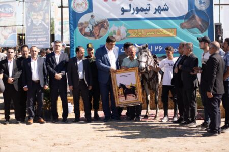 حضور ۵۵ اسب در نخستین همایش بزرگ اسب‌سواری تیمورلو