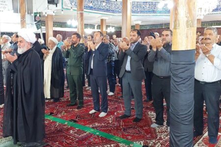 نماز جمعه گوگان با گرامیداشت شهدای اقتدار و محکومیت جنایات رژیم صهیونیستی برگزار شد