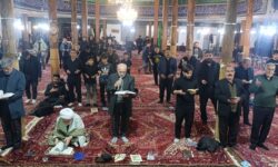 مسجد جامع گوگان در شب بیست‌ویکم رمضان میزبان دل‌های سوگوار و دعاگوی مردم شد